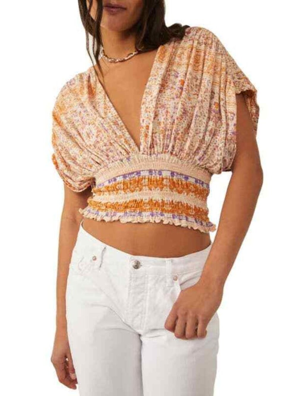 Free People Next Vacation V-neckline in front and back